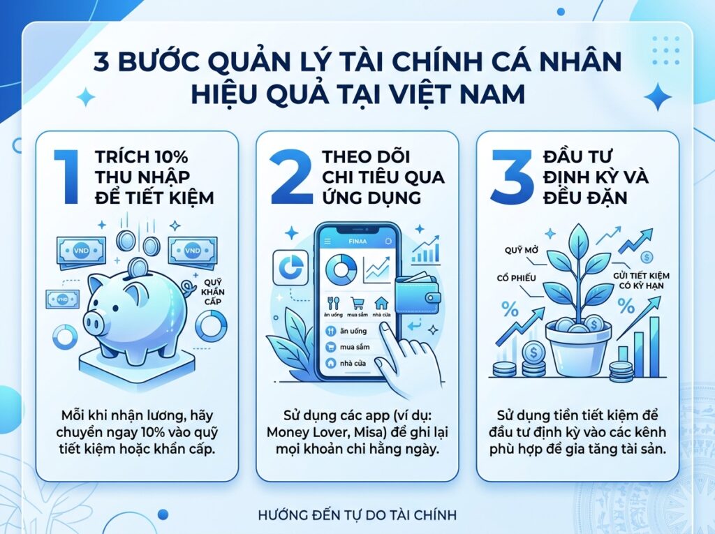 Các bước quản lý tài chính cá nhân cho người trẻ Việt
